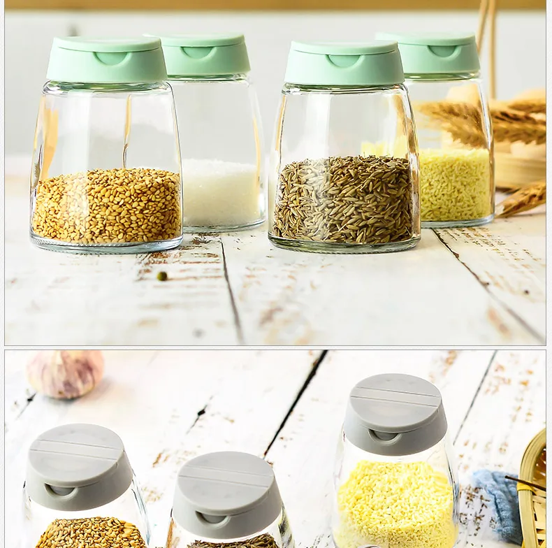 Kitchen glass flavoring bottle household salt can tank condiment storage box combination dressing set | Дом и сад