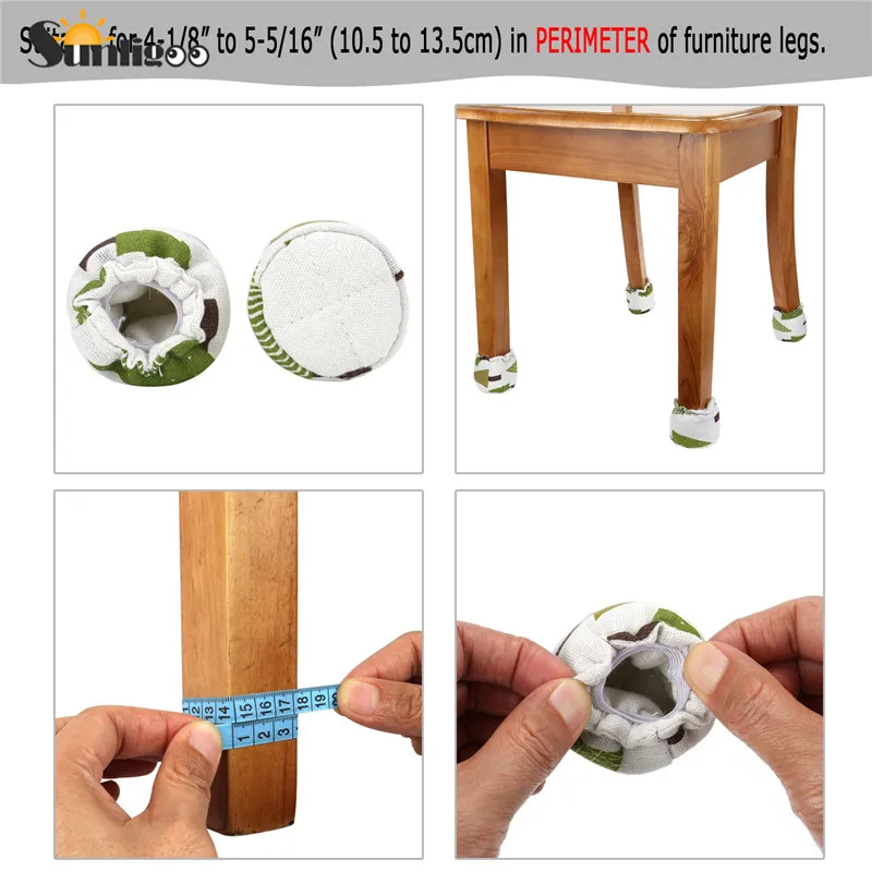 Sunligoo Chair Tables Leg Socks 8pcs Table Furniture Feet Tips Cloth Wood Floor Protectors Protection | Дом и сад