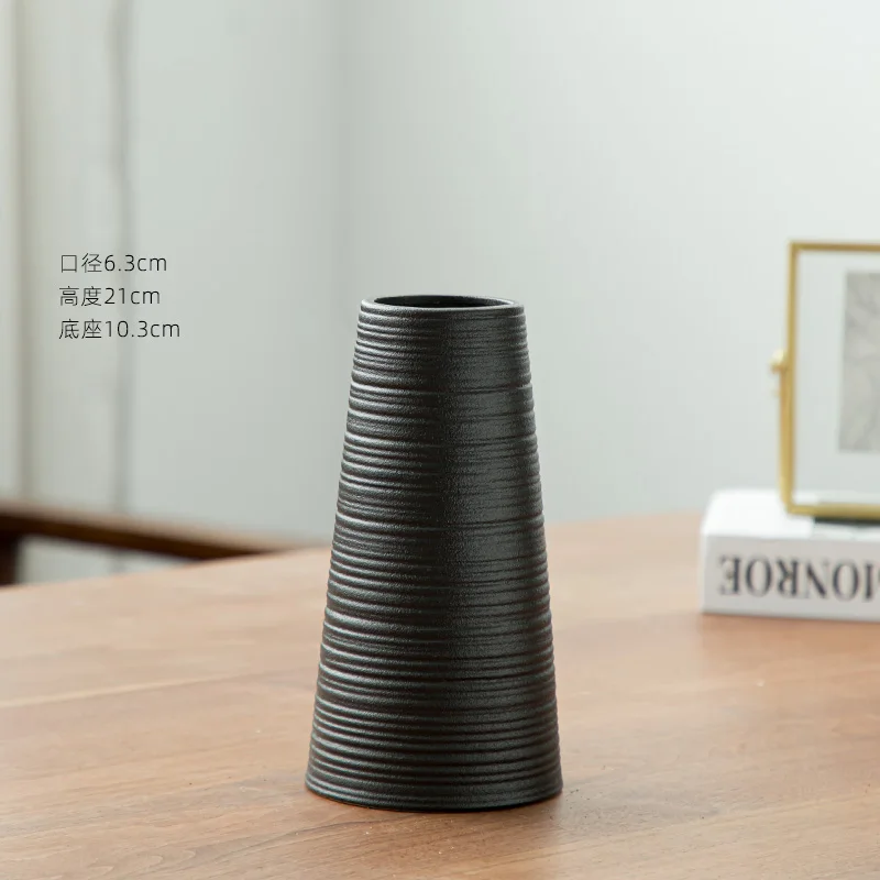 

Nordic Vintage Vase Ceramic Creative Living Room Aesthetic Flower Arrangements Geometric Vase Dekoracje Do Domu Home Decor DB60H