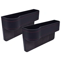 2pcs car seat clearance storage box black creative leather car seat gap organizer universal car accessories interior storage box
