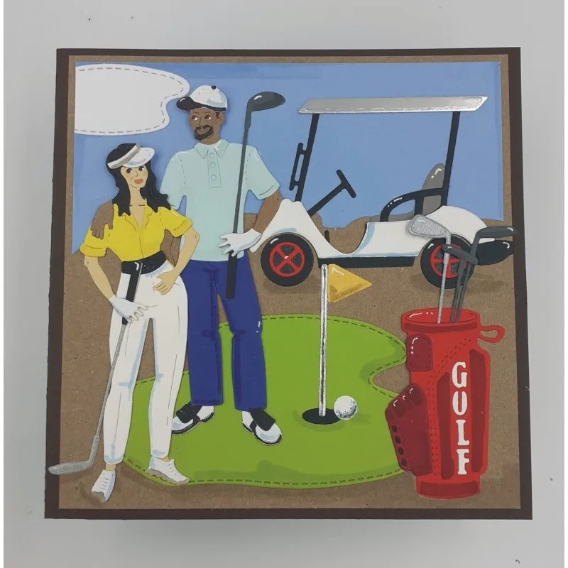 Металлические режущие штампы для гольф карт скрапбукинг бумага ручной работы