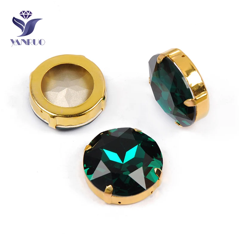 Blue Zircon Yanruo 1201 круглая нашивная СТРАЗА стеклянные поделки камни и кристаллы Точка назад большие стразы для украшения - Цвет: Blue Zircon