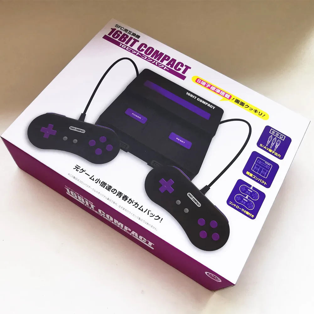 16 битная компактная ТВ игровая консоль Высококачественная версия JP с двумя
