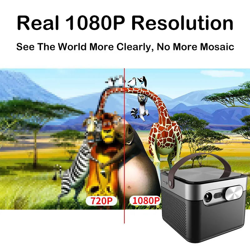 [Pre-sale] Wejoy S9+ 10000 Lumens 150 Screen 3D Projector 1080P FHD Support 4K High Brightness Android With Auto Focus WiFi
