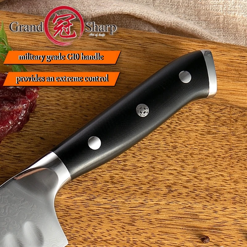 Кухонный нож Santoku gravsharp vg10 японский кухонный из дамасской стали 67 слоев