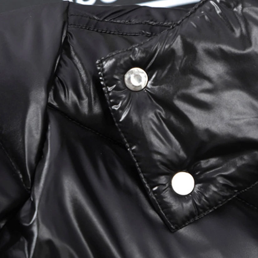 Winter Men Coats Warm Couple Casual Stand Collar Thicken Glossy Short Parka Male Korean Fashion Hooded Down Jacket