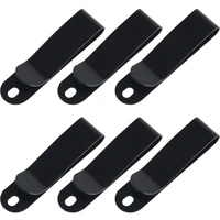 set of 6 small tactical manganese steel metal belt clip kydex holster knife leather sheath clip loop handy outdoor tool