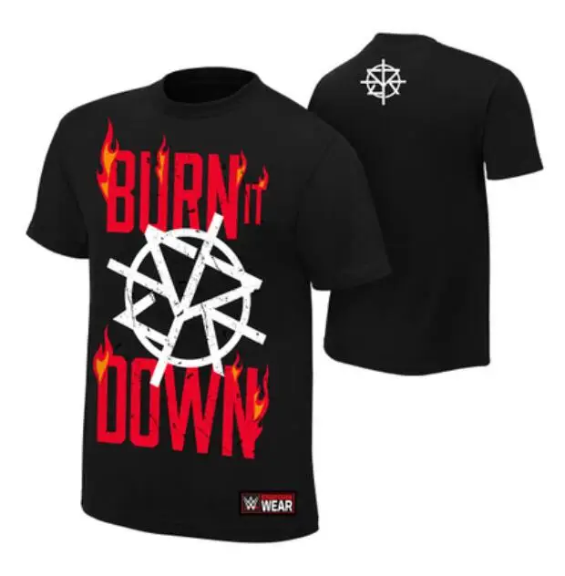 Мужская футболка с коротким рукавом Roman/Seth Wrestling для фитнеса хлопковая из дышащей