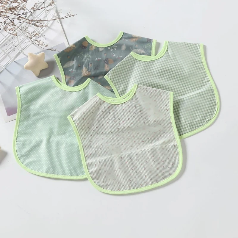 

Baby Drool Pocket Baby Bibs Burp Cloths Four-pack Cotton Waterproof Sleeveless Baby Drool Towel Thin