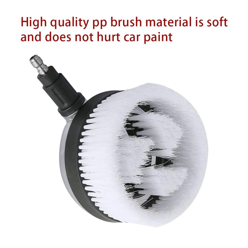 Best High Pressure Washer Rotating Wash Brush with 1/4 Inch QC, Non-Electric Automatic 360 Degree, 1/4 Inch Blue Holder Coupler