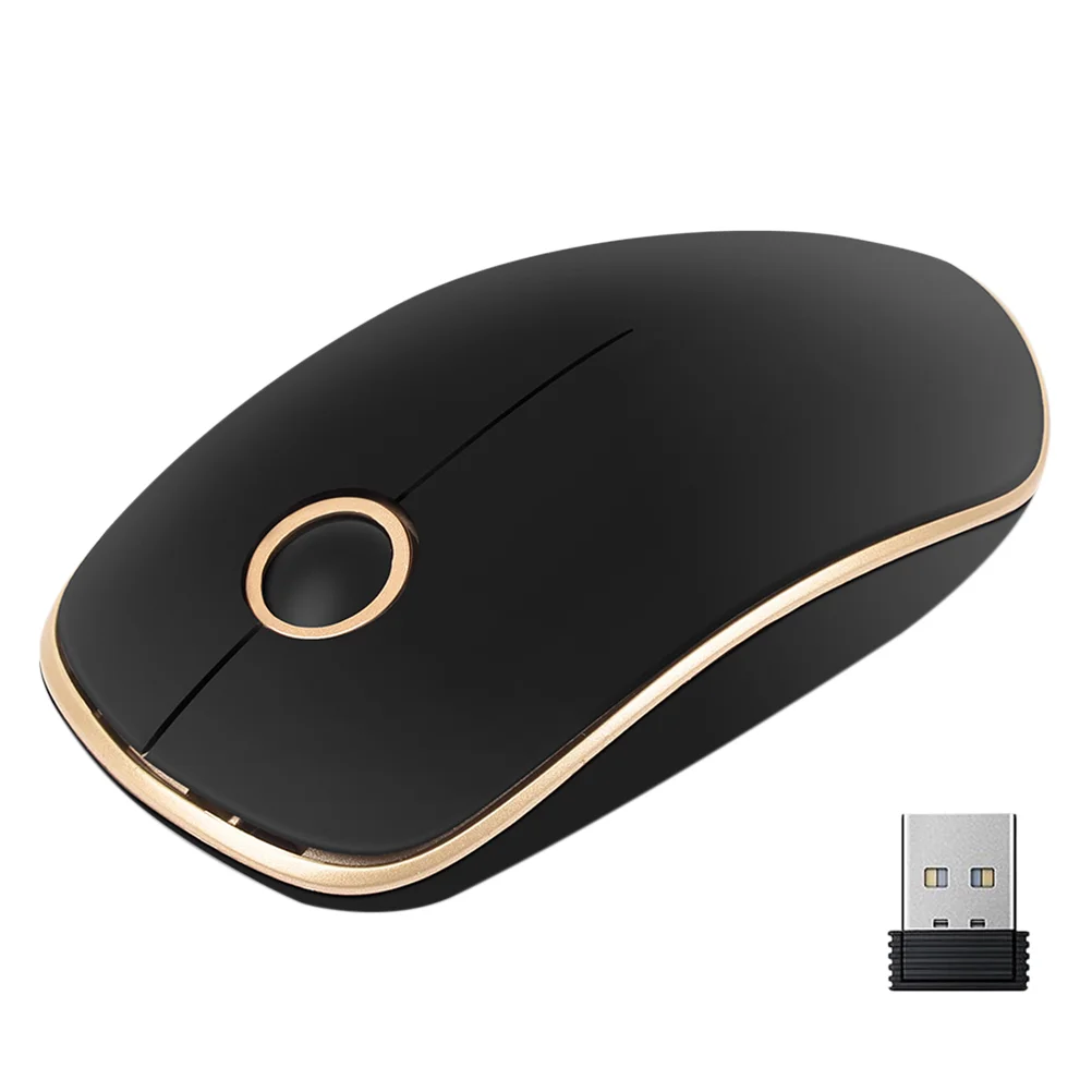 

2,4 ГГц, беспроводной портативный бесшумный ноутбук, легкий для дома, путешествий, без батареи (черный)