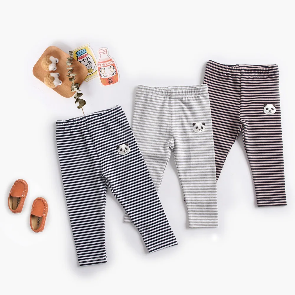 Штаны для девочек детские брюки в полоску сезон осень зима штаны малышей с
