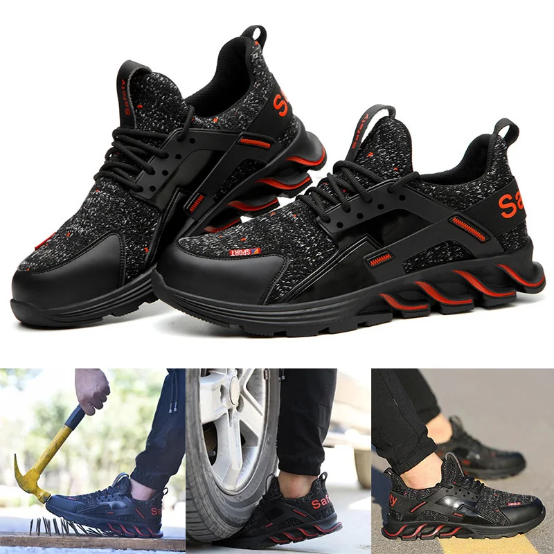 Новое поступление безопасная обувь анти-разбивающая легкая дышащая