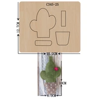 new cactus pendant wooden die scrapbooking c 345 25 cutting dies for common die cutting machines on the market