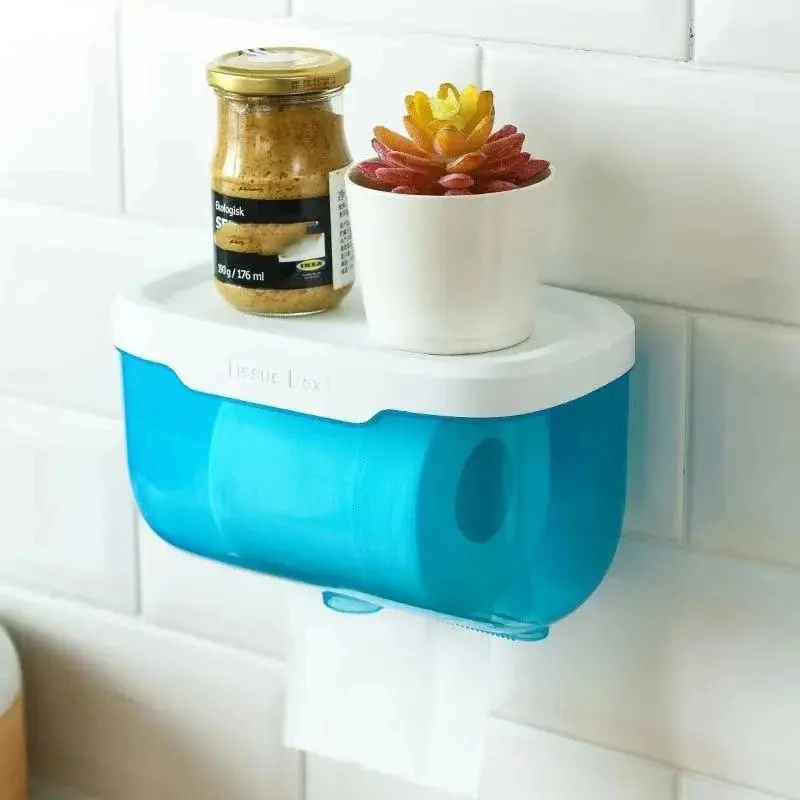 

Punch-free Toilet Paper Holder Waterproof Mobile Phone Storage Toilet Paper Storage Rack Tissue Bathroom Supplies