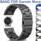 Металлический браслет для Garmin Watch Move 3, ремешок из нержавеющей стали для наручных часов Garmin Move Luxe, 20 мм 22 мм