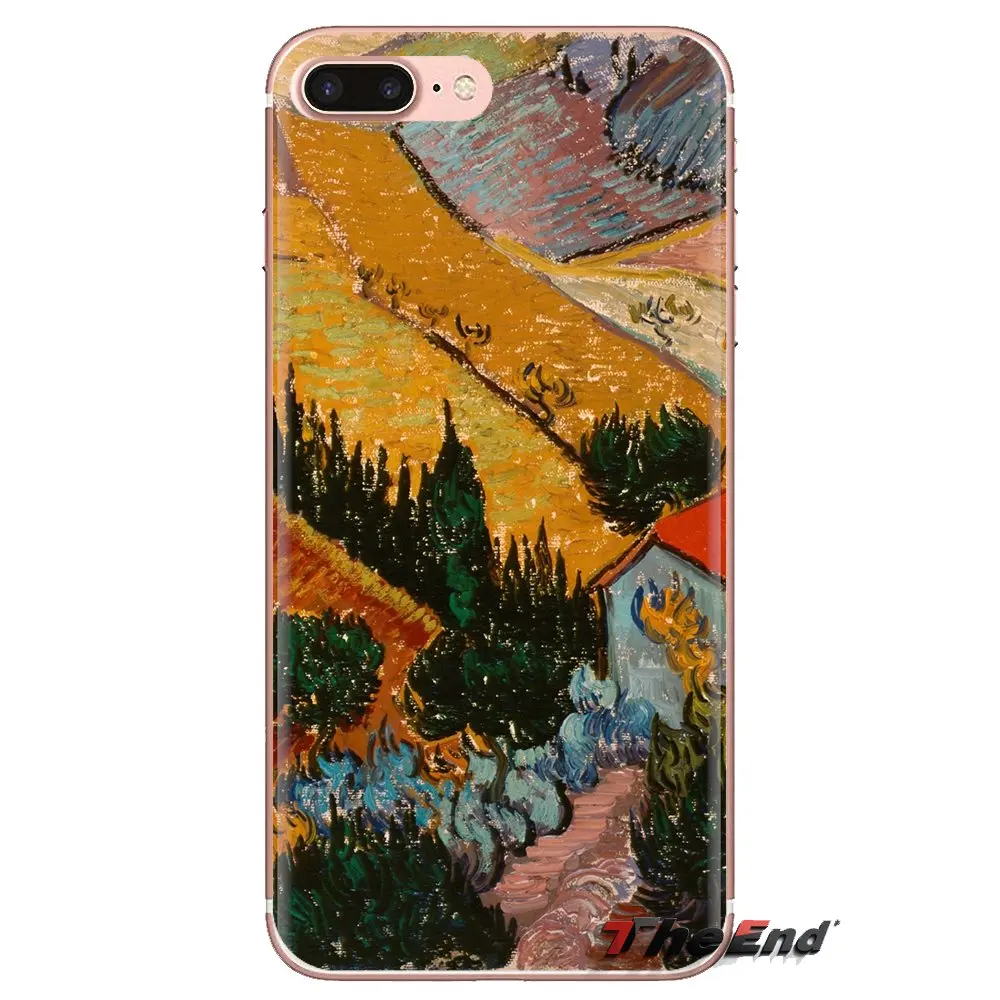 Силиконовый чехол Ван Гог Звездная ночь для iPhone XS Max XR X 4 4s 5 5S 5C SE 6 6S 7 8 Plus samsung Galaxy J1