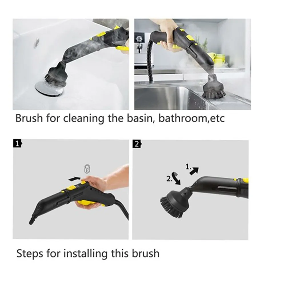 

Big Round Brush Universal Steam Cleaning Kit For Karcher SC1 SC2 SC3 SC4 SC5 SC7 Sweeper Robot Cleaning Accessories