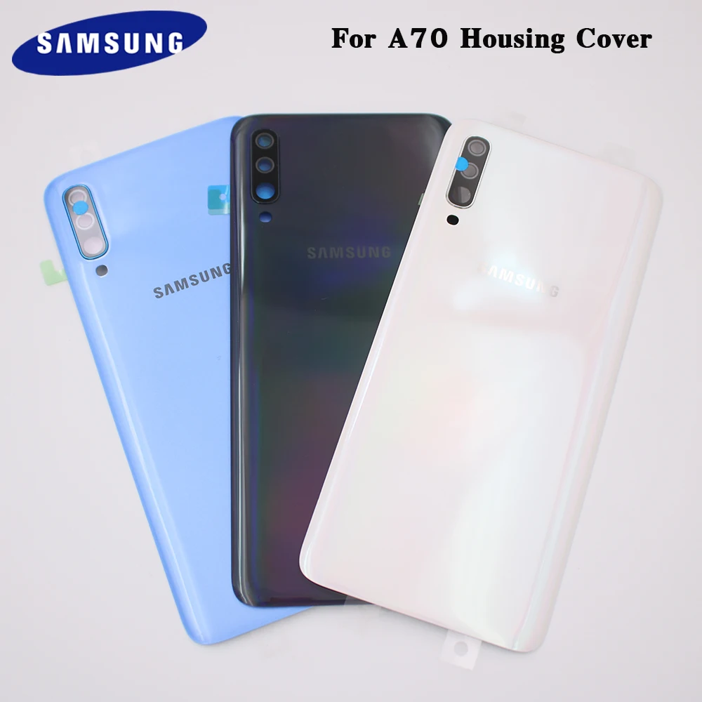 

Battery Back Cover Plastic Rear Door Housing Panel Replacement For SAMSUNG Galaxy A70 2019 A705 SM-A705F A705DS +Camera Lens 6.7