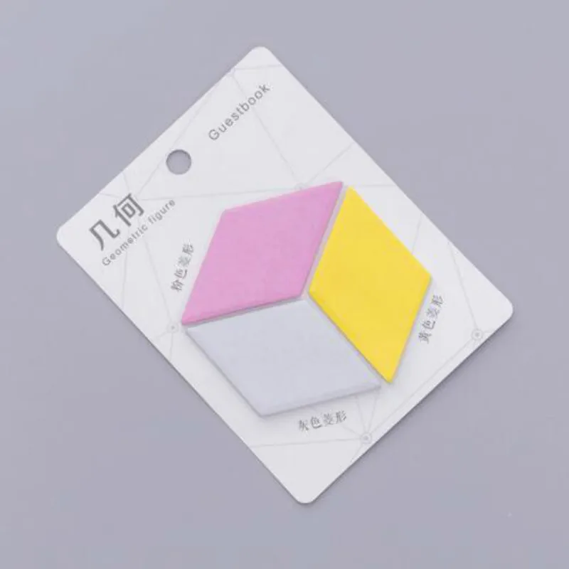 

NOVERTY 1PC Colorful Geometry Planner Stickers Kawaii Sticky Notes Memo Pad Cute Notepad School Stationery Supplies 01935