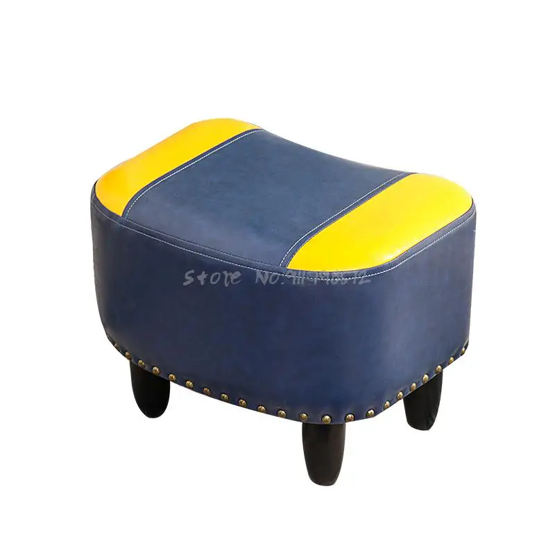 Coffee table stool living room footrest hallway shoe change creative sofa low leather home entrance American foot sm | Мебель