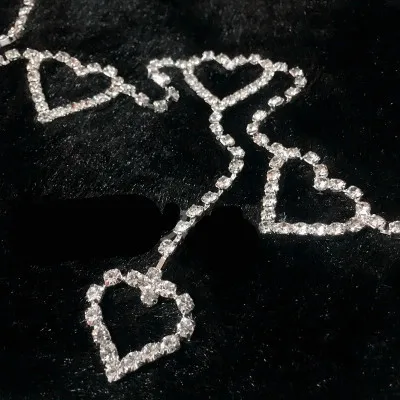 Сердце BLINGBLING любовь алмаз талии цепи женские ремни ручной работы