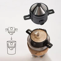 foldable stainless steel coffee tea drip maker filter funnel pot infuse cup