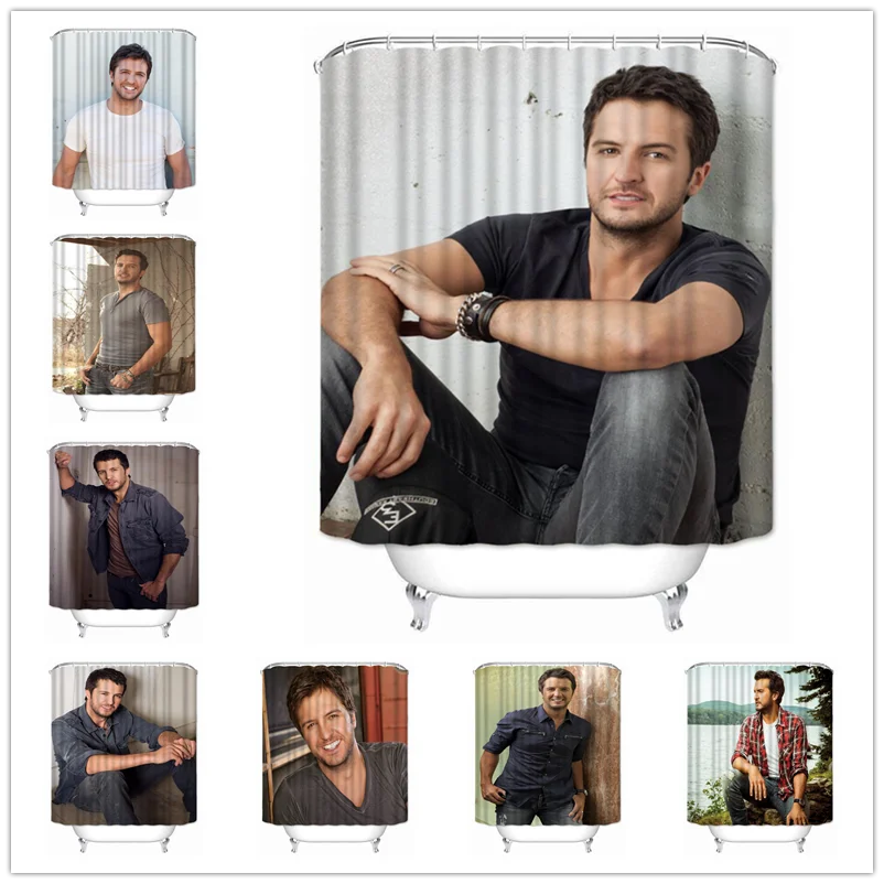 

Musife Custom High Quality Luke Bryan Shower Curtain Waterproof Bathroom Polyester Fabric Bathroom Curtain