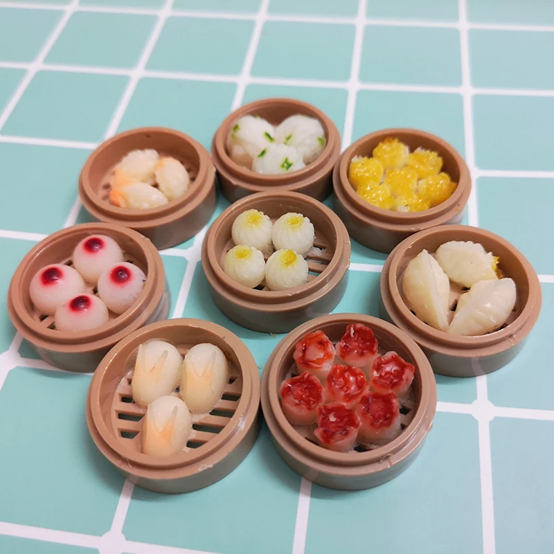 2 шт. 1:6 весы кукольный домик миниатюры китайский Dim Sum мини игровая кукла еда Miniatura кухонные аксессуары для bjd blyth куклы игрушки