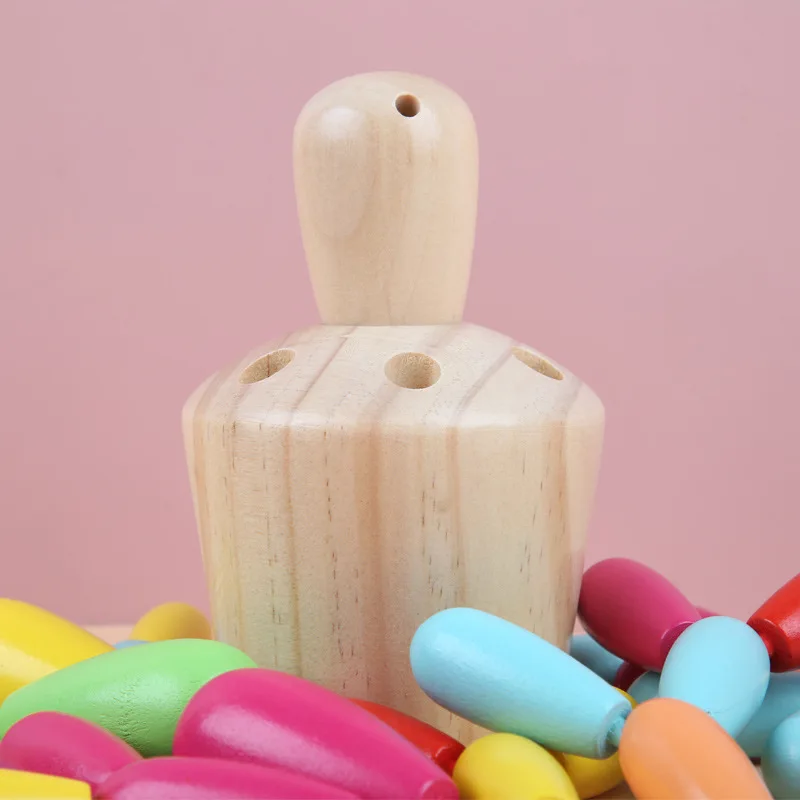 2 в 1 деревянный Монтессори поймать насекомых игрушки для детей ясельного