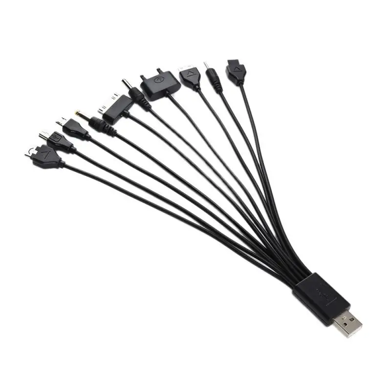 1 шт. USB-кабель 10 в 1 универсальный портативный легкий многофункциональный зарядный USB-кабель для телефона зарядный кабель Быстрый зарядный к...