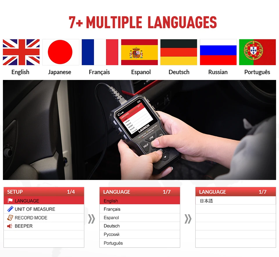 LAUNCH Creader 529 OBD2 сканер автомобильный диагностический инструмент OBDII считыватель кода ошибки считывание OBD сканирование DIY считыватель кода CR529