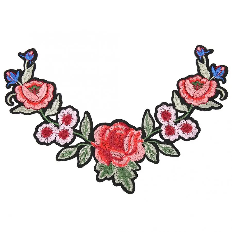 Нашивки с v образным вырезом розовая одежда вышитая нашивка сделай сам украшение