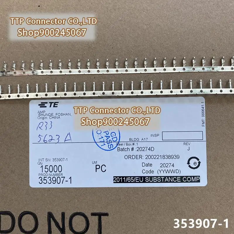

100pcs/lot Connector 353907-1 Wire gauge 24-28AWG 100% New and Origianl