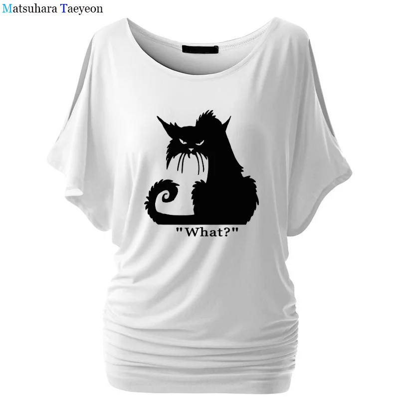 

Женская футболка с надписью Angry Horror Cat, черная футболка с рисунком кота, летняя футболка с коротким рукавом размера плюс