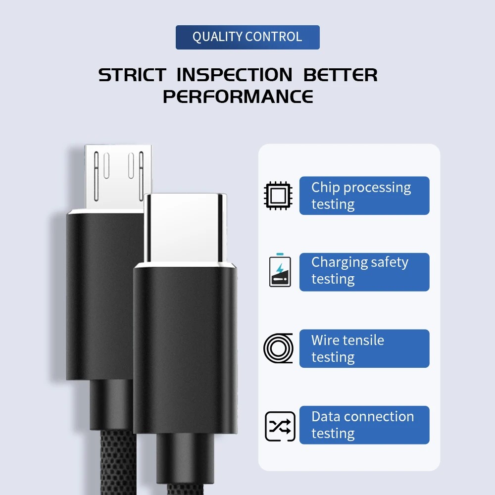 USB Type C To Micro 5A Fast Charging Adapter Cable PD 100W QC4.0 Quick Charger Data For Macbook Samsung Xiaomi Huawei | Мобильные