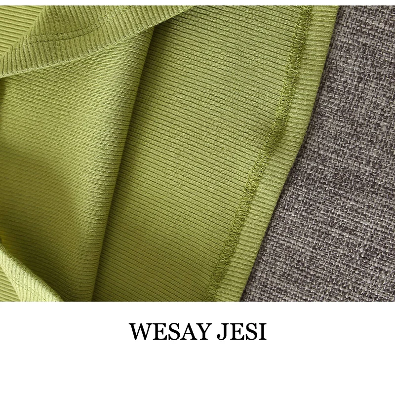 

WESAY JESI Women's Summer Dress One-Shoulder Fruit Green T-Shirt Temperament Sexy European And American Style Top