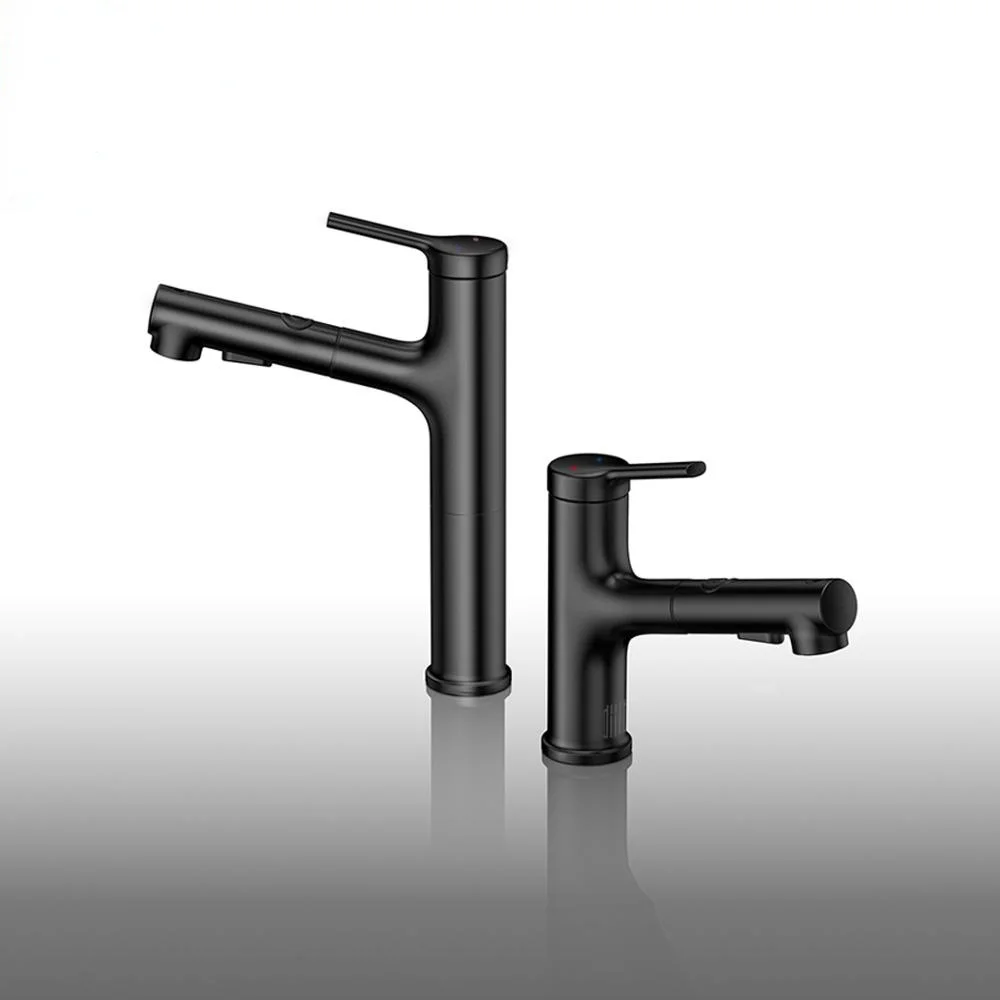 

2022 kitchen Smart water-tap Bathroom Basin Sink Faucet Pull Rinser Sprayer Gargle Brushing Tap Black Kitchen Faucet From Faucet