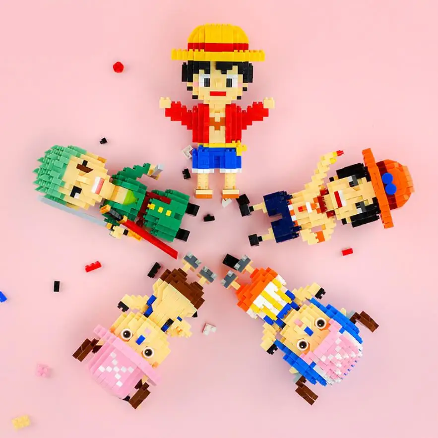 Японское аниме one piece micro diamond block Обезьяна D Luffy Portgas Ace Roronoa Zoro TONY Chopper пиратские
