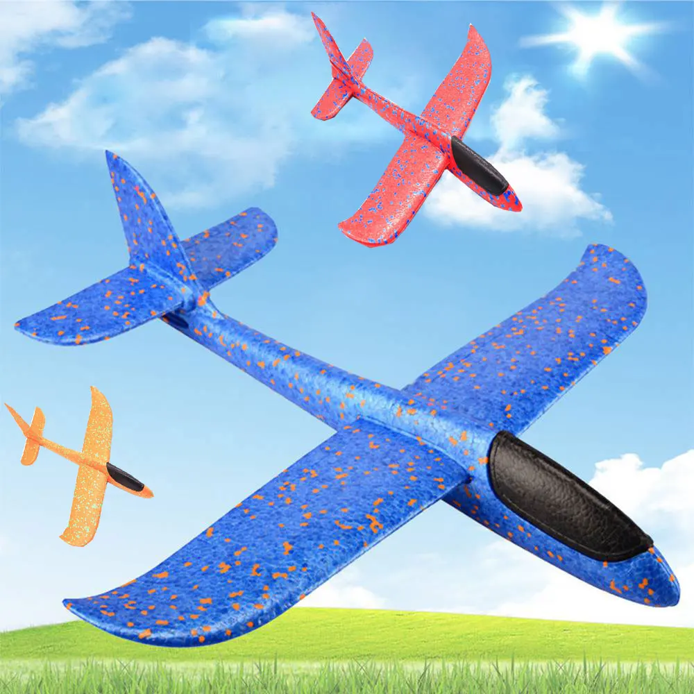 Игрушки для детей 48 см epp пена ручной бросок самолет детская модель Diy Летающий
