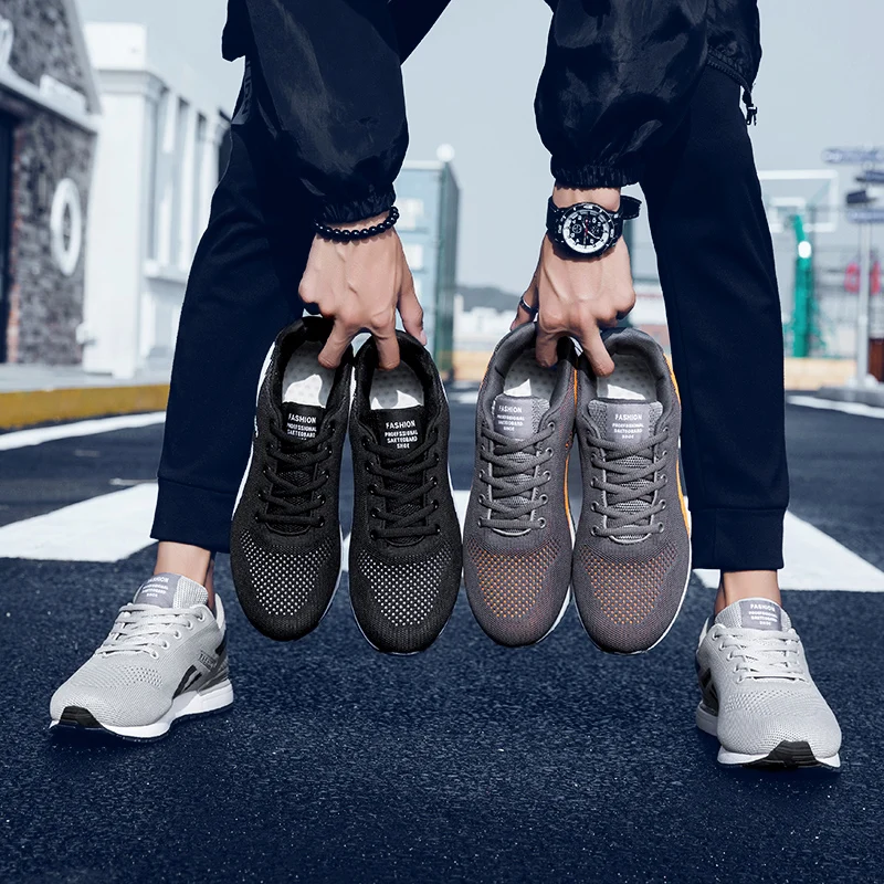 SIMUGOYA New flying woven autumn men's casual shoes classic fashion high quality flat men Travel 39-45 | Обувь