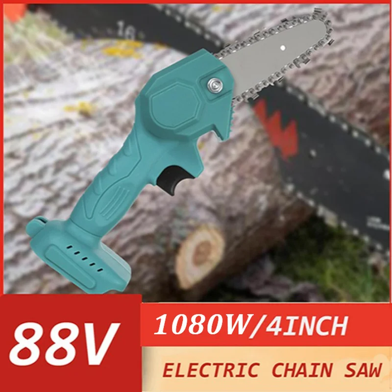 

1080 Вт Электрический Обрезной цепная пила с 2 шт. Батарея резки по дереву Деревообработка Бензопилы сад регистрации пила Мощность инструмент...