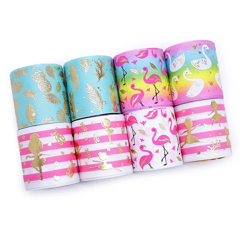 DIY craft supplies cartoon character printed grosgrain ribbon 75mm width 50 yards. TZ001