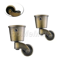 124pcs metal universal casters wheel silent reinforce furniture casters heavy duty furniture leg support cup caster zinc alloy