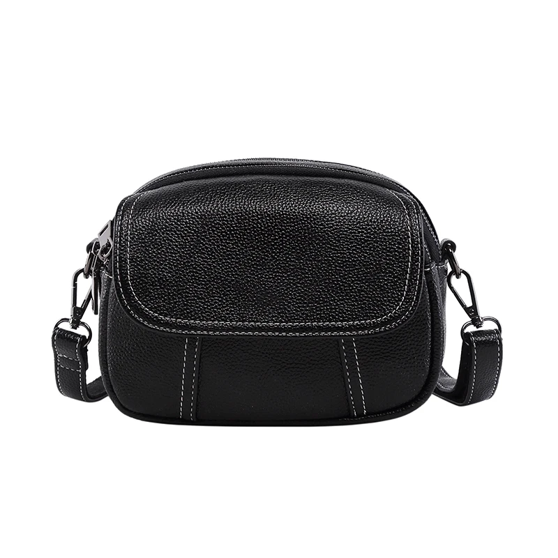 

Mini bag 2021 new Korean version of the wild one-shoulder messenger net red small black soft leather small round bag