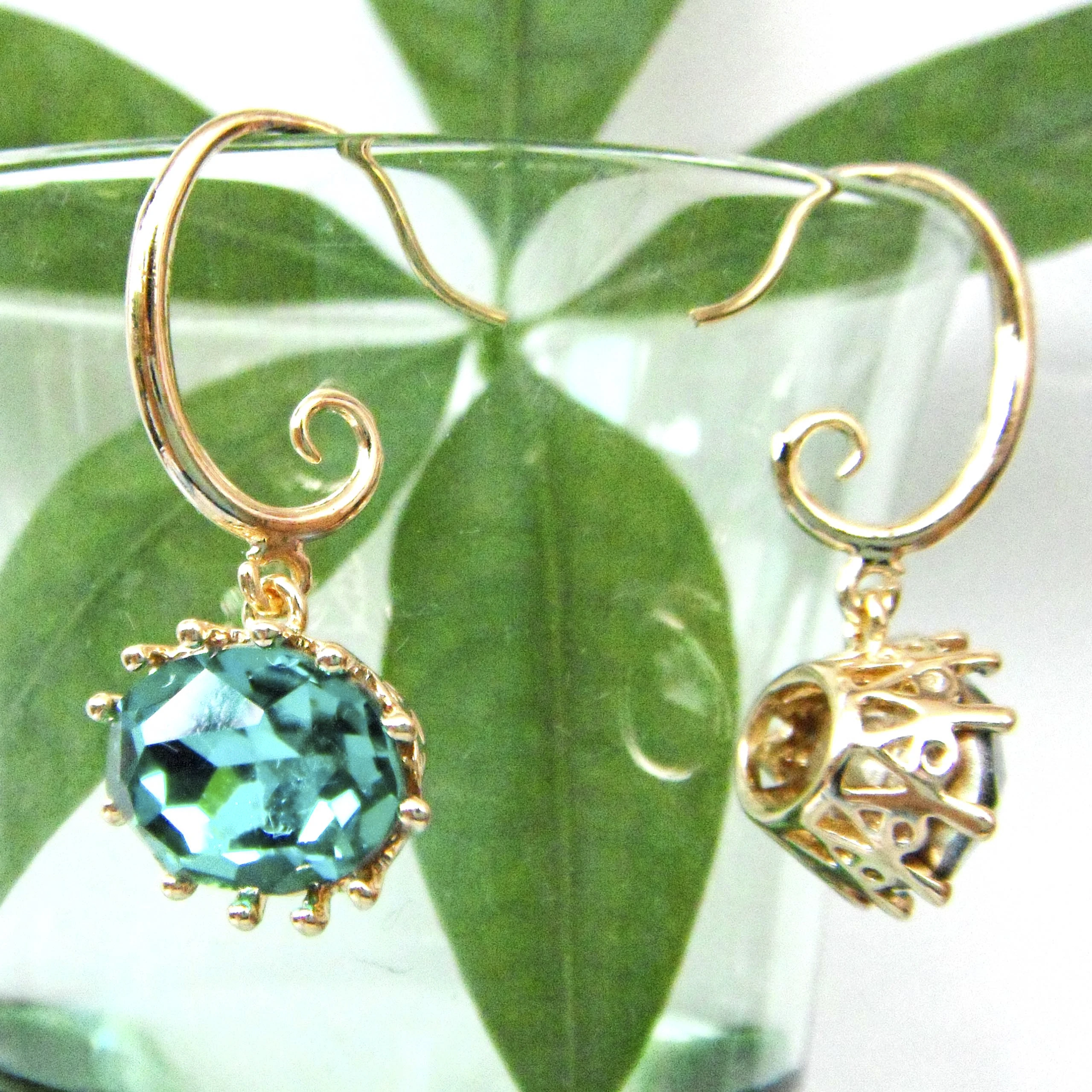 Navachi Овальный зеленый красный синий кристалл кубический цирконий желтый GP серьги