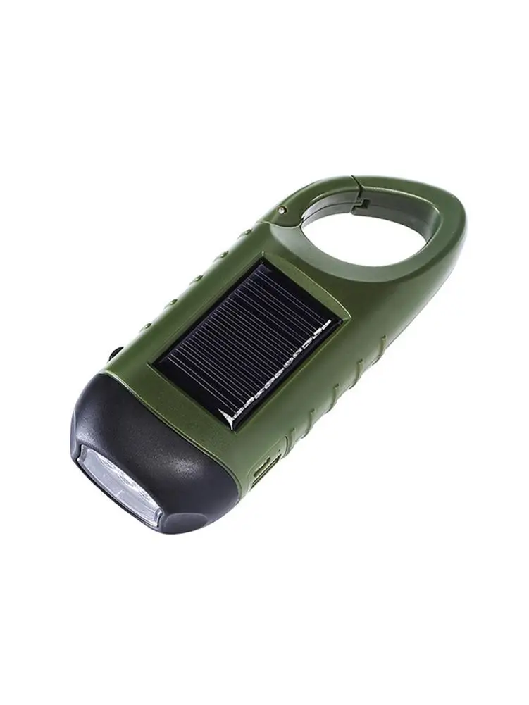 

Hand Crank Solar Powered Flashlight Emergency Rechargeable Torch Power Bank For Camping Mountaineering Night Fishing