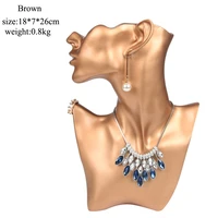 fashion resin h26cm medium side portrait model earrings ring necklace jewelry display stand props wholesale