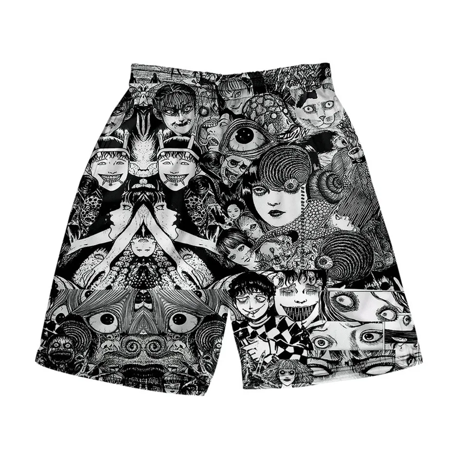 

3D Anime Junji Ito Board Shorts Trunks Summer New Quick Dry Beach Swiming Shorts Men Hip Hop Short Pants Beach clothes