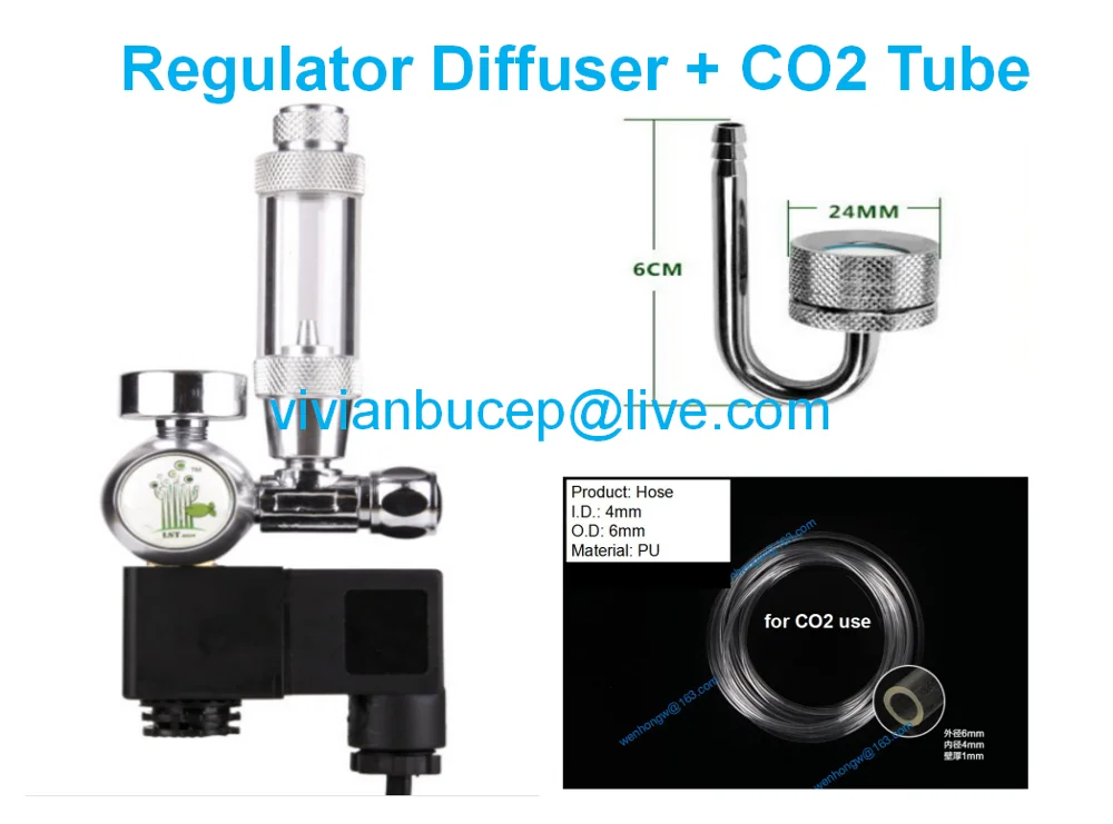 Аквариум CO2 регулятор 110 В 220 W21.8 CGA320 счетчик пузырьков соленоидный диффузор